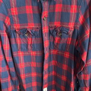 Vintage Abercrombie & Fitch Red and Blue Plaid Shirt - est 1892